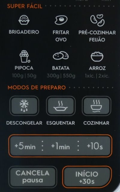 Continental MC34 - Imagem sobre painel micro-ondas continental