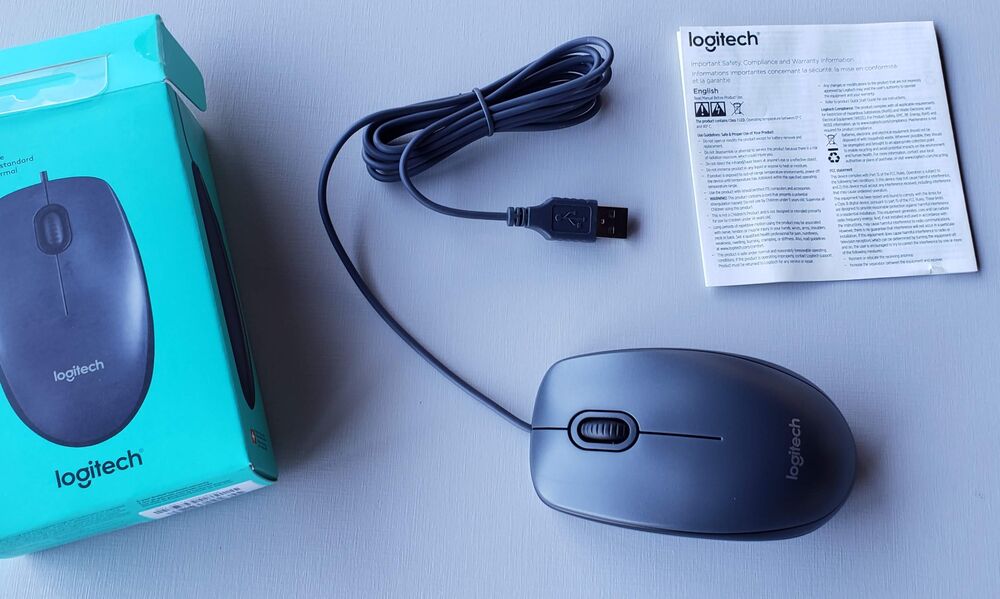 Foto de Mouse com fio USB Logitech M90 - Cinza