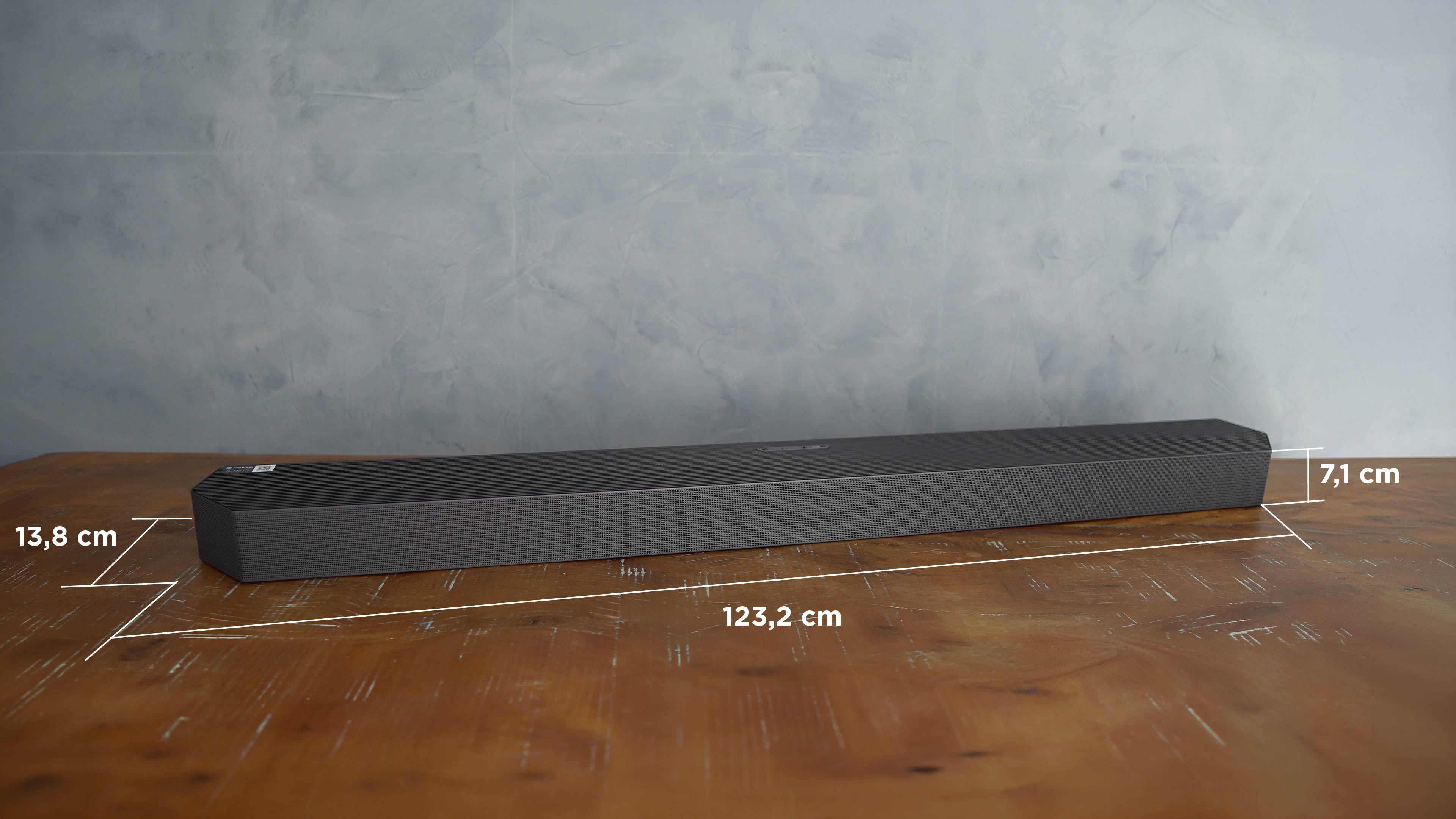 Profundidade soundbar samsung q990f