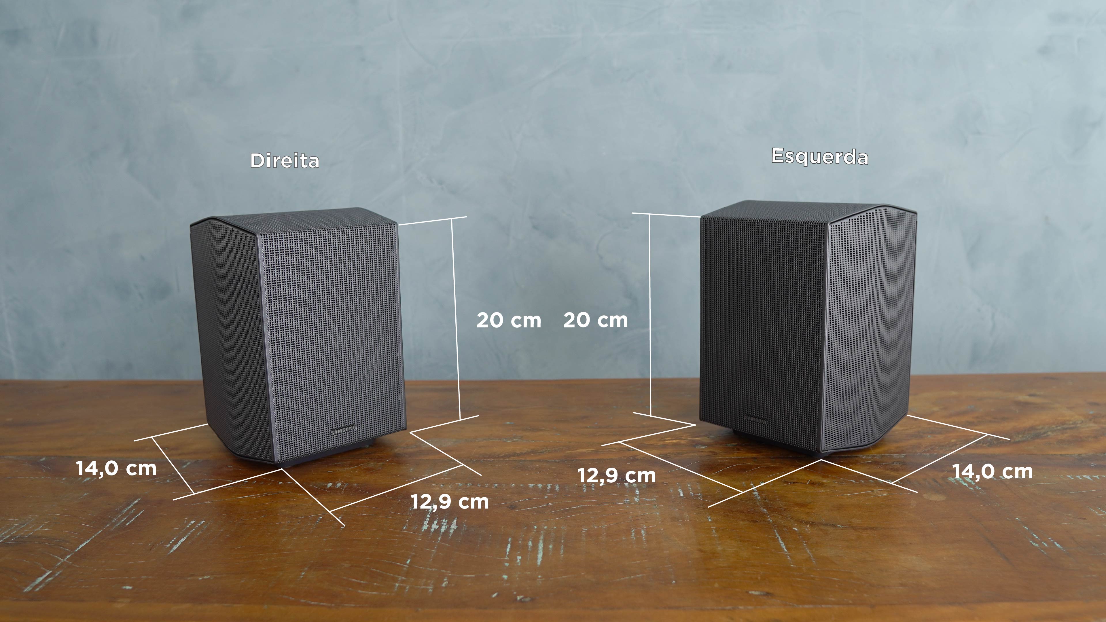 Cota caixa satelites soundbar samsung q990f
