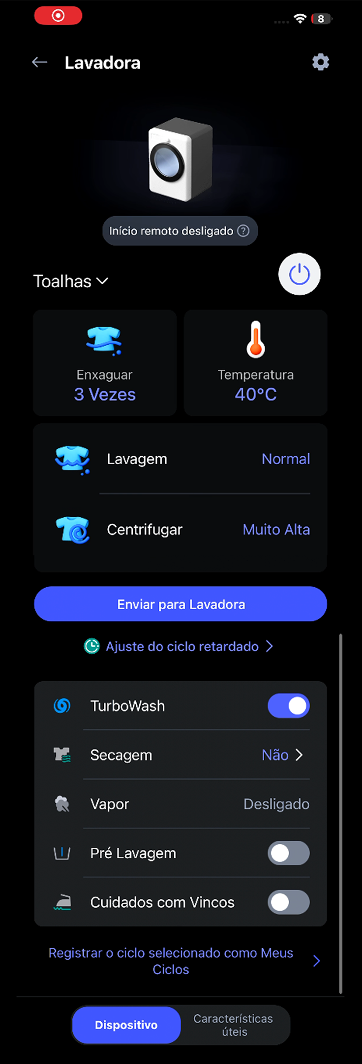 Lava e Seca LG 18 kg WD18 - Imagem número 8 do post