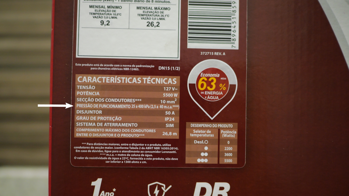 Chuveiro Lorenzetti Duo Shower Quadra Turbo - Imagem número 3 do post