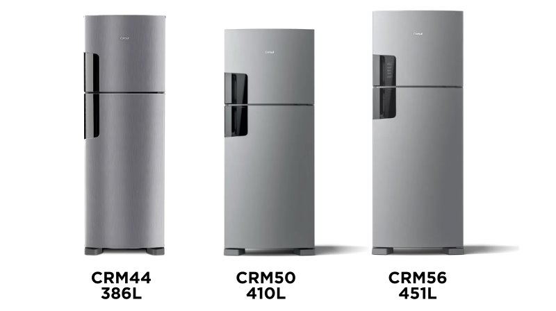 Consul Frost Free CRM56 Inox 450 Litros - Imagem sobre MODELos
